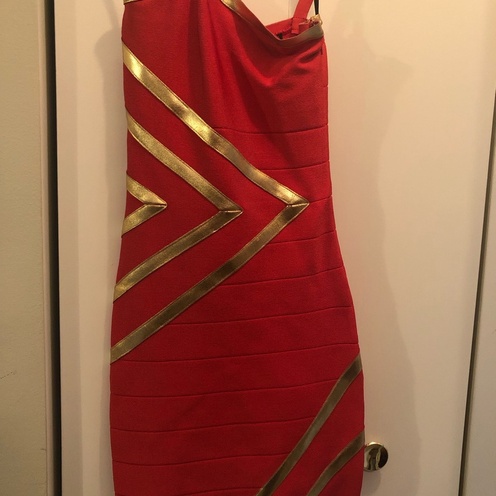 Bebe one shoulder dress